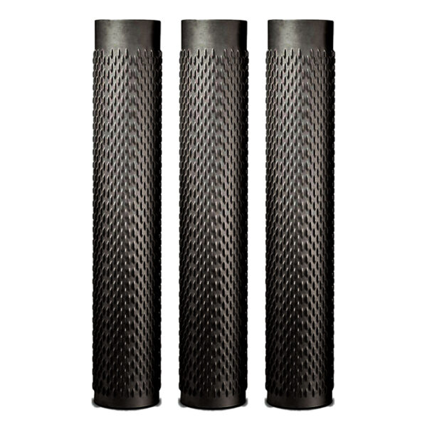 TUBE NOIR CRÉPINE A NERVURE REPOUSSÉ